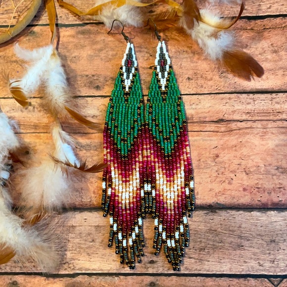 Western beaded Earring No238 - Picture 3 of 6